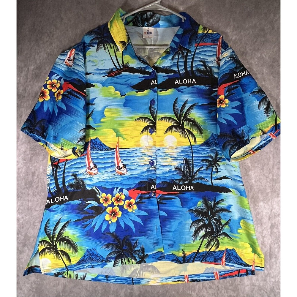 La Leela Men’s Hawaiian Shirt Size XL